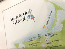 Nantucket Island Framed Watercolor Print