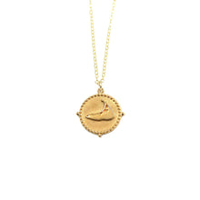 Gold Nantucket Island Compass Rose Points Necklace