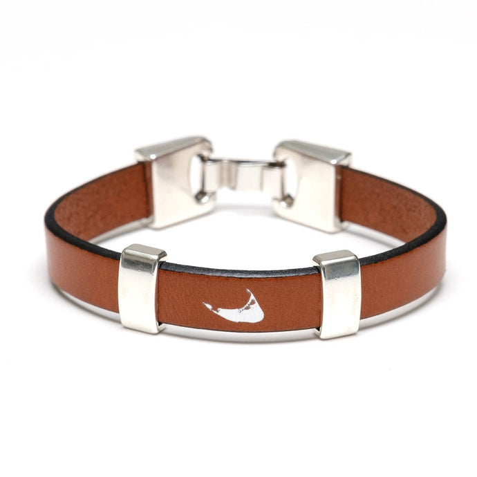 Nantucket Island Brown & Silver Bracelet