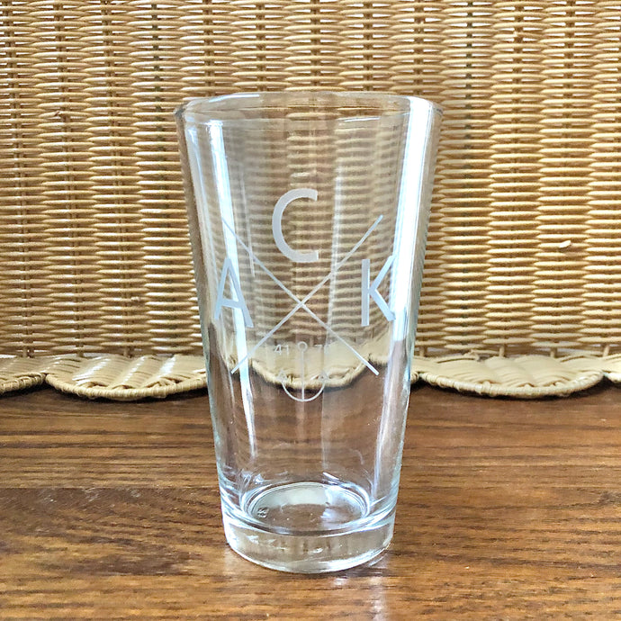 ACK 4170 Etched Pint Glass Set of 2