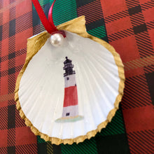 Scallop Shell Sankaty Head Lighthouse Ornament