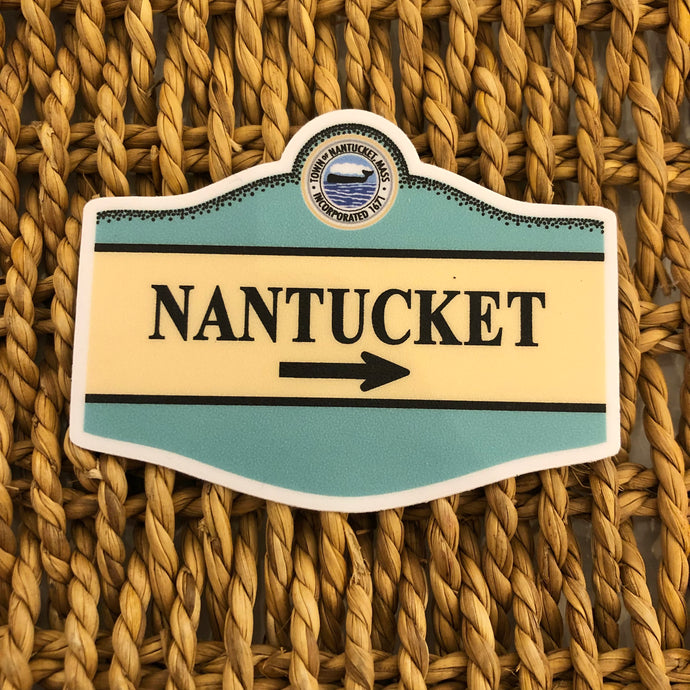 Town of Nantucket Sign Sticker