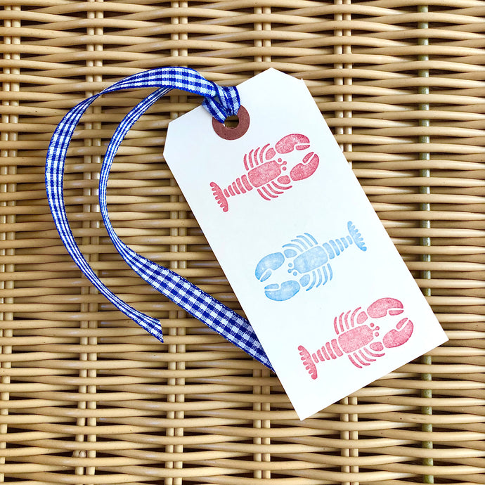 Navy Lobster Gift/Wine Tags