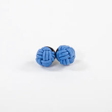 Blue Monkey Fist Sailors Knot Earrings