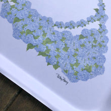 Large Nantucket Island Hydrangea Rectangular Tray