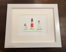 Lighthouses of Nantucket Framed Watercolor Print