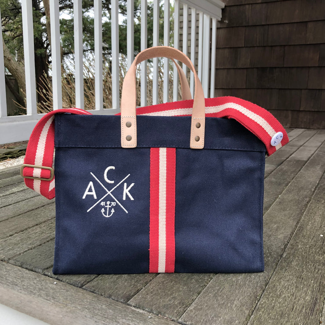 ACK 4170 Navy Canvas Box Tote