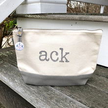 Grey ACK Canvas Zip Bag