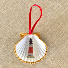 Scallop Shell Sankaty Head Lighthouse Ornament