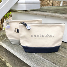 Navy Nantucket Canvas Zip Bag