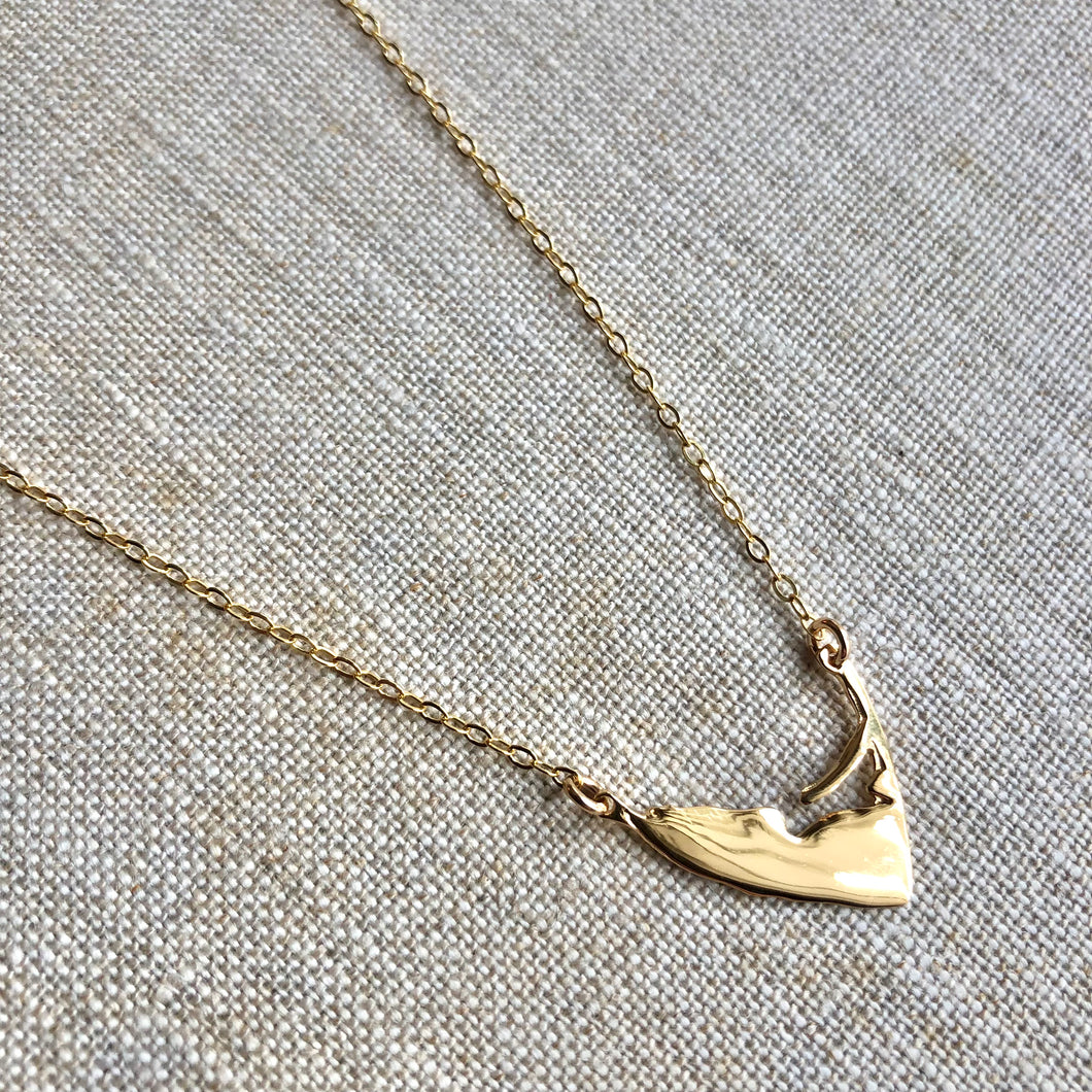 Gold Nantucket Island Swing Necklace