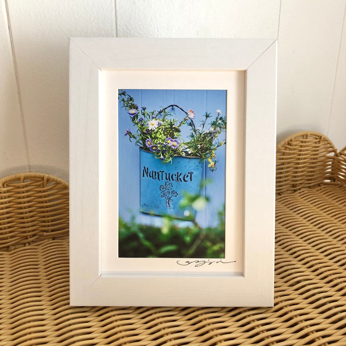 “Blue Nantucket Wildflowers” Small Framed Print