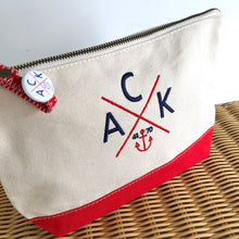 ACK 4170 Red Embroidered Canvas Pouch