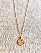 Gold Nantucket Island Compass Rose Points Necklace