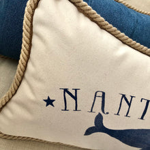 Nantucket Whale Nautical Lumbar Pillow