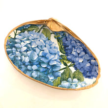 Blue Hydrangea Large Clam Shell Dish